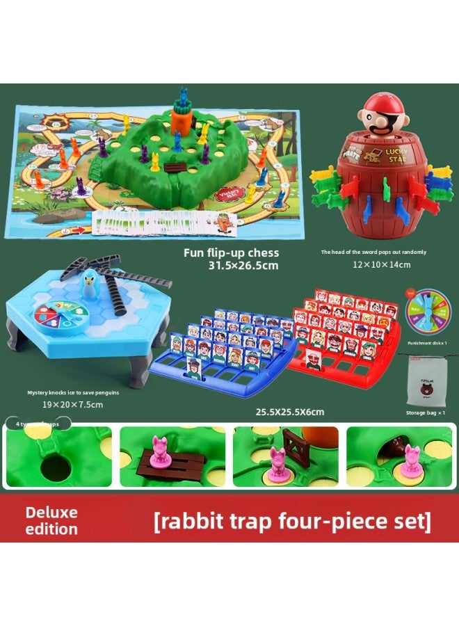Rabbit Trap Turtle Turnip Toy Upgraded Turtle and Rabbit Race Table Game Children's Parent-Child Interactive Game Chess